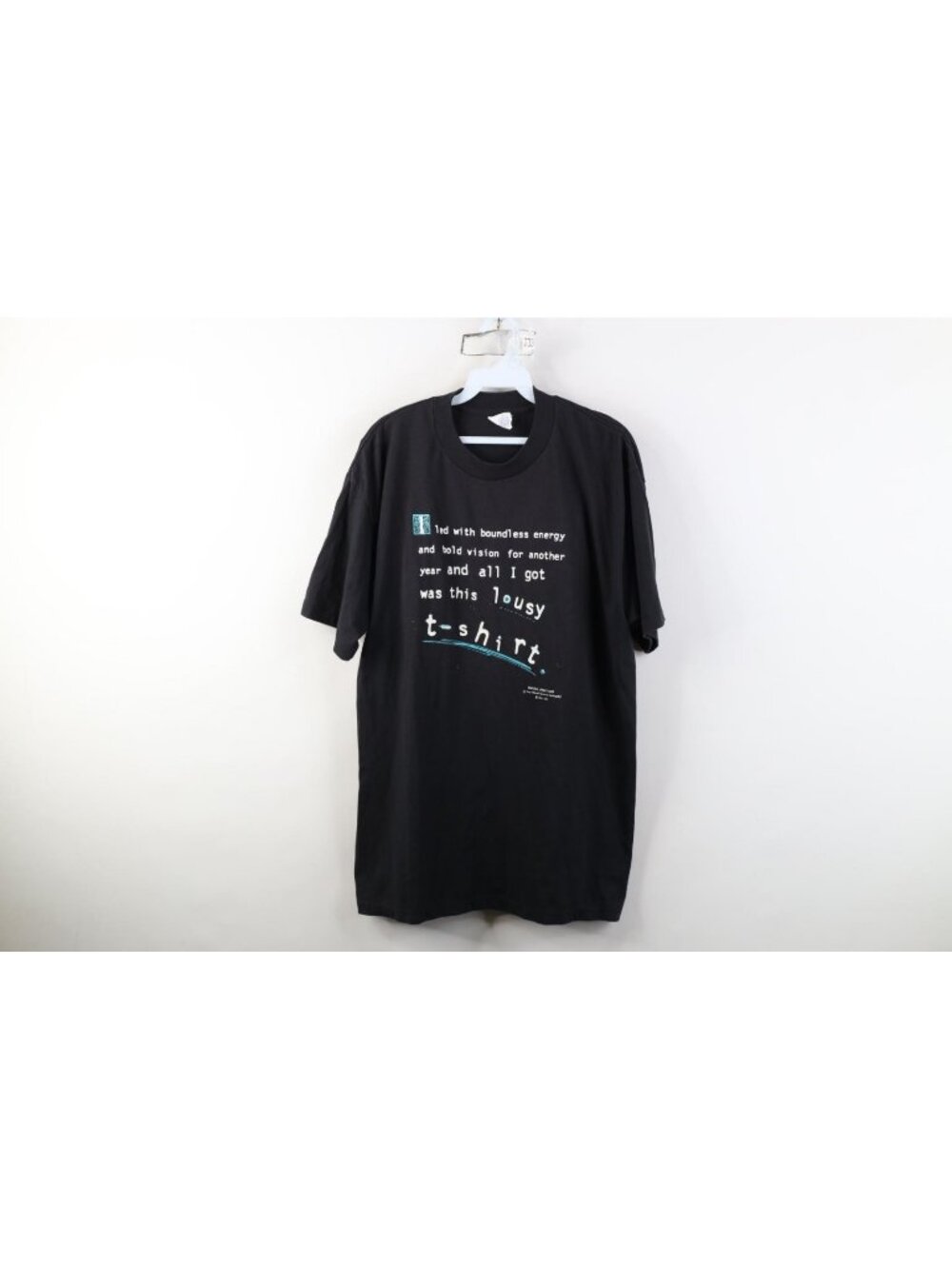 Vtg 90s Hallmark Shoebox Greetings Mens XL Boundless Energy Funny T-Shirt USA
